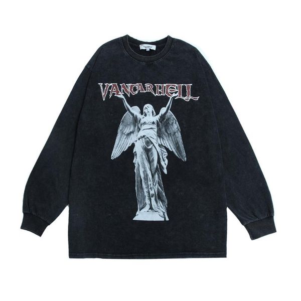 men's hoodies & sweatshirts 2021 autumn angel print retro wash men hip hop pullover sweatshirt long sleeve cotton oversized tshirt vint, Black
men's hoodies & sweatshirts 2021 autumn angel print retro wash men hip hop pullover sweatshirt long sleeve cotton oversized tshirt vint, Black