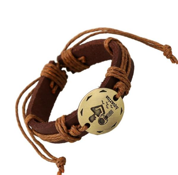 leather bracelet 12 constellation fashion jewelry women mens charm chain bracelets new birthday present christmas, Golden;silver
leather bracelet 12 constellation fashion jewelry women mens charm chain bracelets new birthday present christmas, Golden;silver