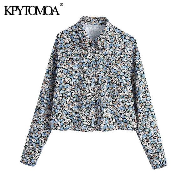 women fashion floral print loose cropped blouses vintage long sleeve button-up female shirts chic 210416, White
women fashion floral print loose cropped blouses vintage long sleeve button-up female shirts chic 210416, White