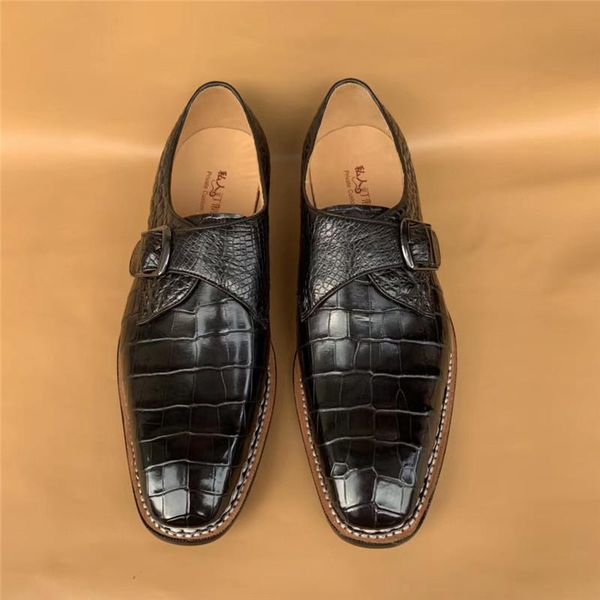 dress shoes business style authentic crocodile belly skin buckle strap men's genuine real alligator leather male oxford, Black
dress shoes business style authentic crocodile belly skin buckle strap men's genuine real alligator leather male oxford, Black