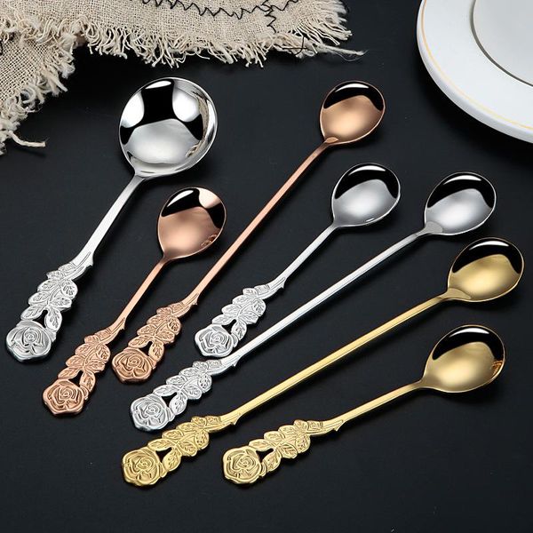 spoons 2pcs coffee spoon creative stirring rose design stainless steel carving ice cream dessert sugar tea tableware
spoons 2pcs coffee spoon creative stirring rose design stainless steel carving ice cream dessert sugar tea tableware