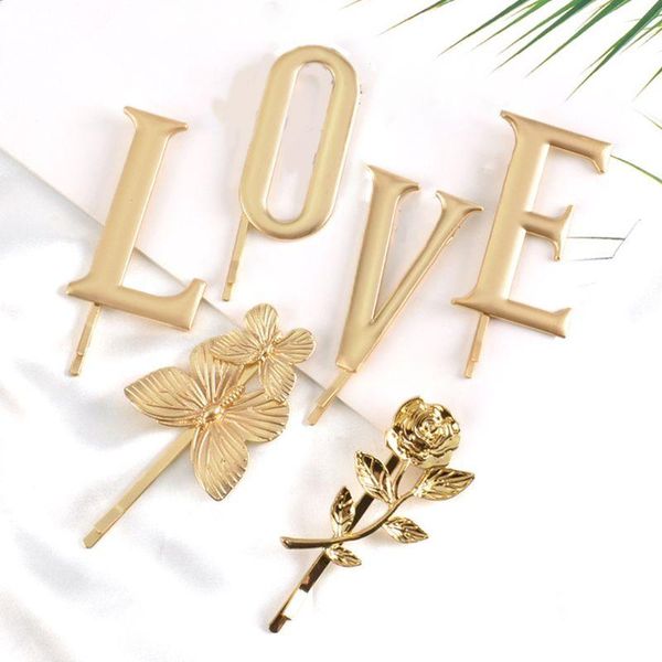 hair clips & barrettes ladies shiny gold metal bobby pins love letter butterfly rose flower minimalist wedding party bridal hairpins, Golden;silver
hair clips & barrettes ladies shiny gold metal bobby pins love letter butterfly rose flower minimalist wedding party bridal hairpins, Golden;silver