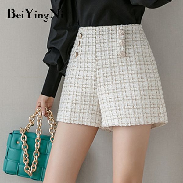 high waist wide leg shorts women double breasted all-match woolen elegant korean office lady casual female 210427, White;black
high waist wide leg shorts women double breasted all-match woolen elegant korean office lady casual female 210427, White;black