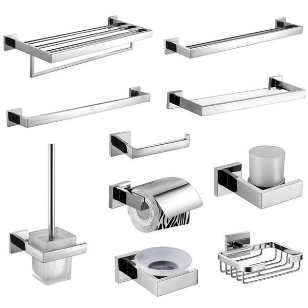 bath accessory set stainless steel bathroom hardware mirror chrome polished towel rack toilet paper holder bar hook accessories
bath accessory set stainless steel bathroom hardware mirror chrome polished towel rack toilet paper holder bar hook accessories