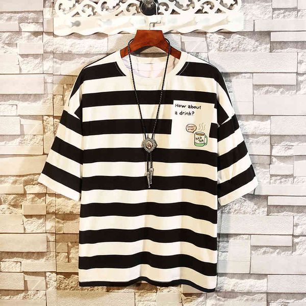 men's t-shirts short sleeve striped t shirt men's 2021 summer tshirt tees classic brand fashion clothes loose oversize m-5xl o, White;black
men's t-shirts short sleeve striped t shirt men's 2021 summer tshirt tees classic brand fashion clothes loose oversize m-5xl o, White;black