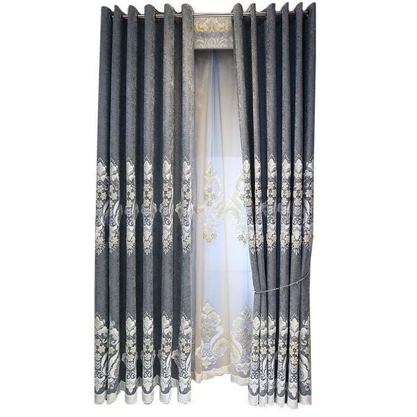 european court embroidered curtains high-end living room floor-to-ceiling windows luxury gray cotton linen finished blackout curtain & drape
european court embroidered curtains high-end living room floor-to-ceiling windows luxury gray cotton linen finished blackout curtain & drape