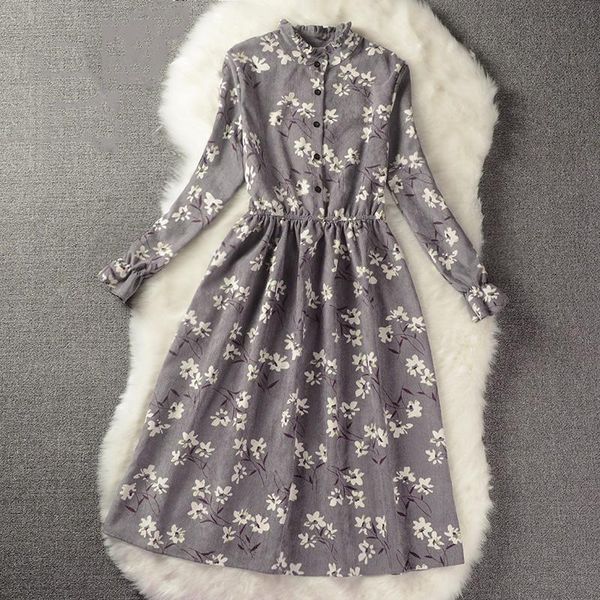 casual dresses corduroy high elastic waist vintage dress a-line style women full sleeve flower plaid print slim spring 25 colors, Black;gray
casual dresses corduroy high elastic waist vintage dress a-line style women full sleeve flower plaid print slim spring 25 colors, Black;gray