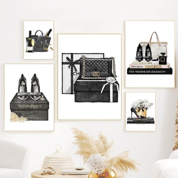 paintings black watercolor fashion handbag heels perfume girl art canvas painting nordic posters prints wall pictures living room decor
paintings black watercolor fashion handbag heels perfume girl art canvas painting nordic posters prints wall pictures living room decor