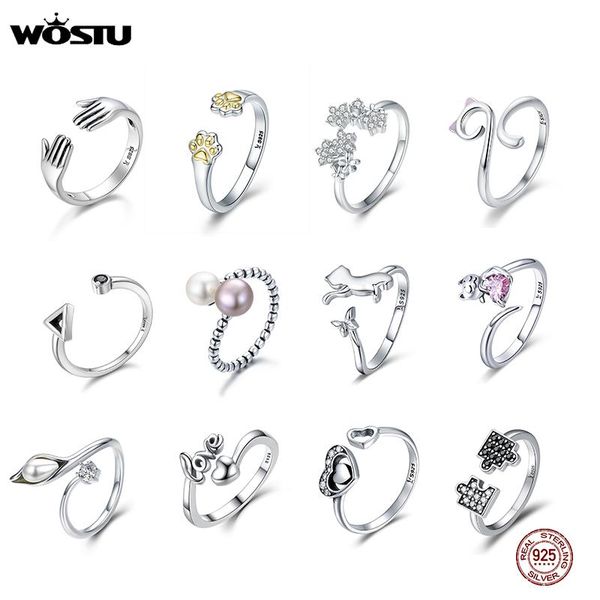 cluster rings wostu real 925 sterling silver 20 style women ring finger adjustable size wedding engagement open fashion jewelry, Golden;silver
cluster rings wostu real 925 sterling silver 20 style women ring finger adjustable size wedding engagement open fashion jewelry, Golden;silver