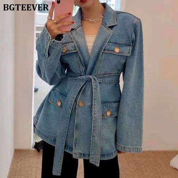 women's jackets bgteever trendy notched women denim 2021 streetwear pockets sashes female jeans coats fashion loose outwear femme, Black;brown
women's jackets bgteever trendy notched women denim 2021 streetwear pockets sashes female jeans coats fashion loose outwear femme, Black;brown
