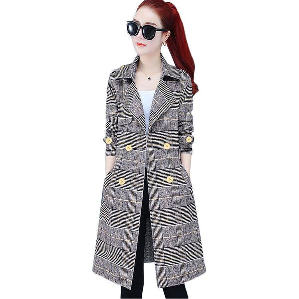 women's trench coats women plaid coat spring autumn clothes slim large size double-breasted work office long windbreaker female basic, Tan;black
women's trench coats women plaid coat spring autumn clothes slim large size double-breasted work office long windbreaker female basic, Tan;black