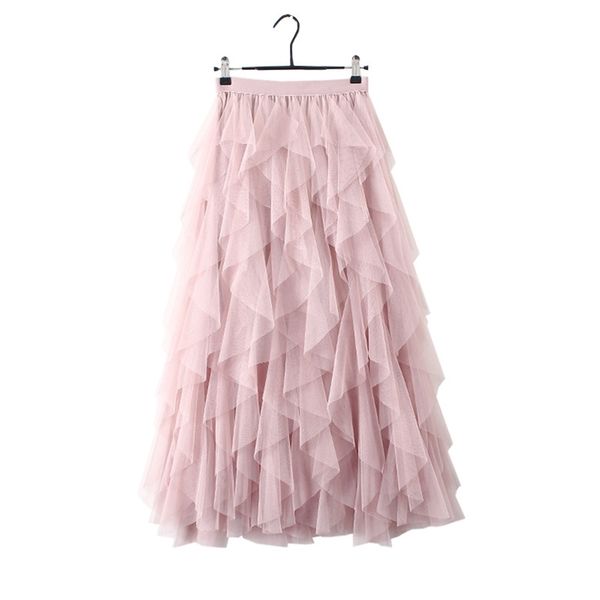 arrival elastic waist faldas largas elegantes fashion slim gauze splicing ruffles irregular skirt 210527, Black
arrival elastic waist faldas largas elegantes fashion slim gauze splicing ruffles irregular skirt 210527, Black
