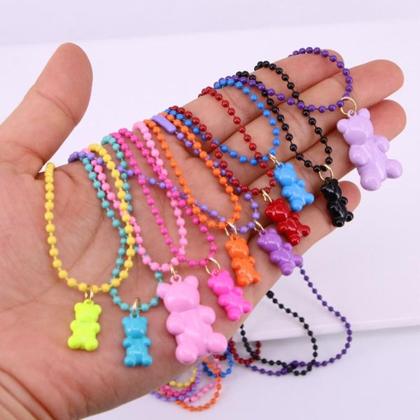 pendant necklaces 5pcs, hip-hop cute bear enamel necklace bead chain ladies party jewelry, Silver
pendant necklaces 5pcs, hip-hop cute bear enamel necklace bead chain ladies party jewelry, Silver