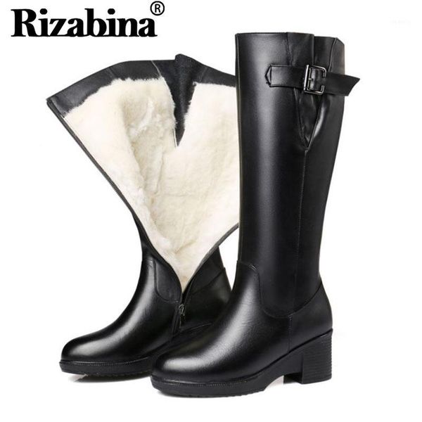 boots rizabina plush warm women knee high genuine leather winter square heels shoes fashion buckle footwear size 35-431, Black
boots rizabina plush warm women knee high genuine leather winter square heels shoes fashion buckle footwear size 35-431, Black