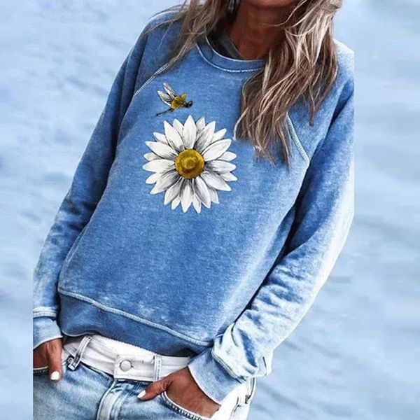 women's blouses & shirts autumn daisy bee print blouse ladies shirt elegant o neck long sleeve women 2021 summer plus size harajuku tu, White
women's blouses & shirts autumn daisy bee print blouse ladies shirt elegant o neck long sleeve women 2021 summer plus size harajuku tu, White