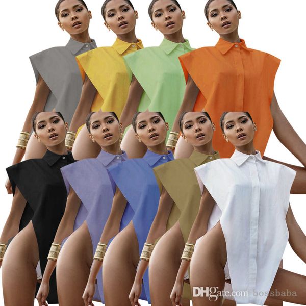 design sense solid color vest lapel women blouses turn down collar fashion temperament shoulder loose shirt vest, White
design sense solid color vest lapel women blouses turn down collar fashion temperament shoulder loose shirt vest, White