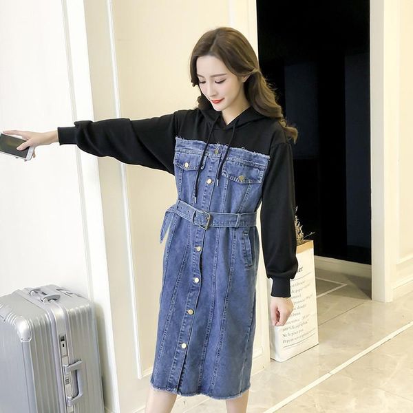 casual dresses spring autumn women plus size slim single breasted false two-piece hooded sweatshirts jeans dress for, Black;gray
casual dresses spring autumn women plus size slim single breasted false two-piece hooded sweatshirts jeans dress for, Black;gray