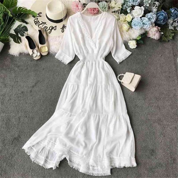 beach summer seaside holiday high waist white dress skinny women v neck elegant vestidos f465 210527, Black;gray
beach summer seaside holiday high waist white dress skinny women v neck elegant vestidos f465 210527, Black;gray