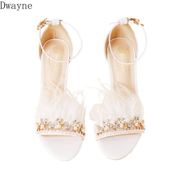 summer bridal shoes elegant white feather rhinestone bridesmaid thick with exposed toe wrist strap female sandals, Black
summer bridal shoes elegant white feather rhinestone bridesmaid thick with exposed toe wrist strap female sandals, Black