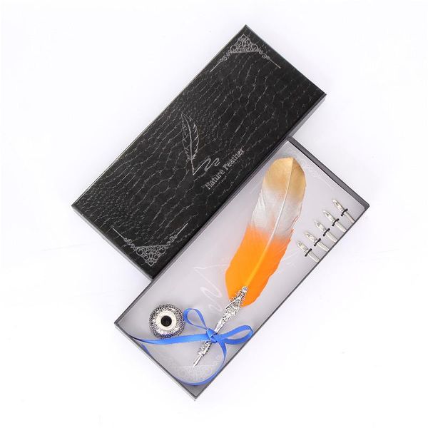 fountain pens feather pen retro gradient color set creative gift stationery writing tool student + holder
fountain pens feather pen retro gradient color set creative gift stationery writing tool student + holder