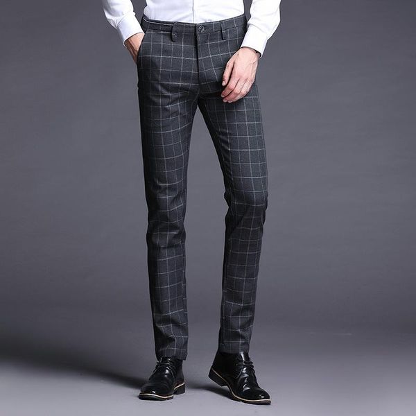 men's suits & blazers plaid men dress pants casual business office formal for stretch suit slim fit plus size trousers, White;black 
men's suits & blazers plaid men dress pants casual business office formal for stretch suit slim fit plus size trousers, White;black