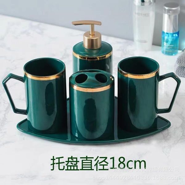 green bathroom suit chinese european gargle cup toothbrush holder water products with tray bath accessory set
green bathroom suit chinese european gargle cup toothbrush holder water products with tray bath accessory set