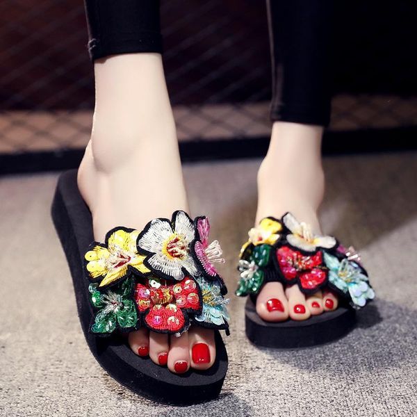 slippers sandals flip flops women wedge platform yarn flower black sandal comfortable open peep toe slipper plus size 35-40
slippers sandals flip flops women wedge platform yarn flower black sandal comfortable open peep toe slipper plus size 35-40