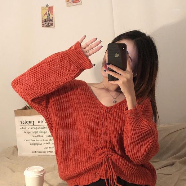 autumn winter korean v-neck pullovers causal loose long sleeve knitted sweaters for women fashion brand solid ladies women's, White;black
autumn winter korean v-neck pullovers causal loose long sleeve knitted sweaters for women fashion brand solid ladies women's, White;black