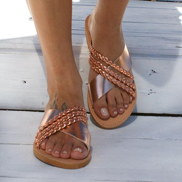 slippers paillette cross knitted straps women flat beach outdoor sandals shoes, Black
slippers paillette cross knitted straps women flat beach outdoor sandals shoes, Black