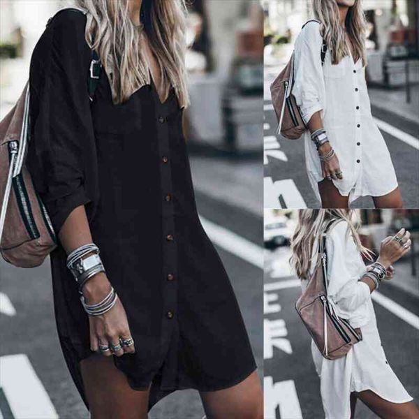 women summer long sleeve shirts fashion black white long loose blouse beach holiday casual shirt street wear
women summer long sleeve shirts fashion black white long loose blouse beach holiday casual shirt street wear