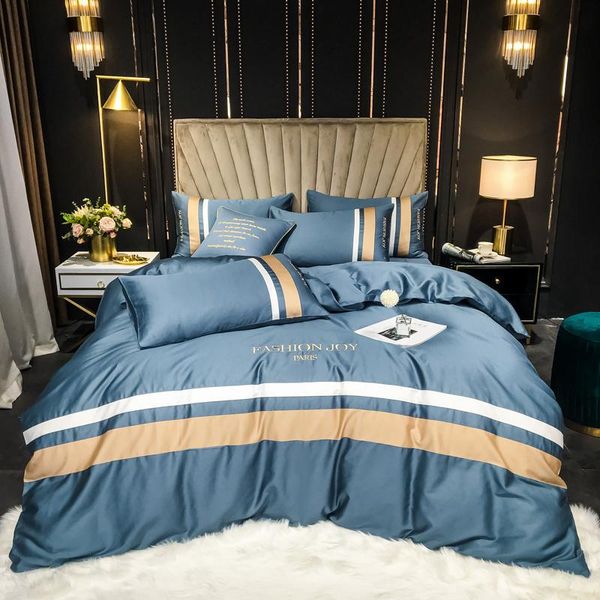 bedding sets michiko luxury business duvet cover simple long staple cotton splicing four piece set
bedding sets michiko luxury business duvet cover simple long staple cotton splicing four piece set