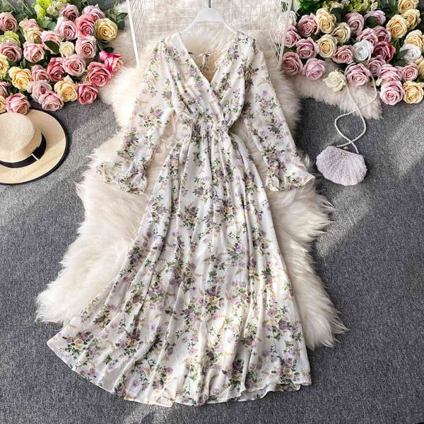 casual dresses women summer es long sleeve flower print boho slim high waist chiffon maxi vestidos 97rc, Black;gray
casual dresses women summer es long sleeve flower print boho slim high waist chiffon maxi vestidos 97rc, Black;gray
