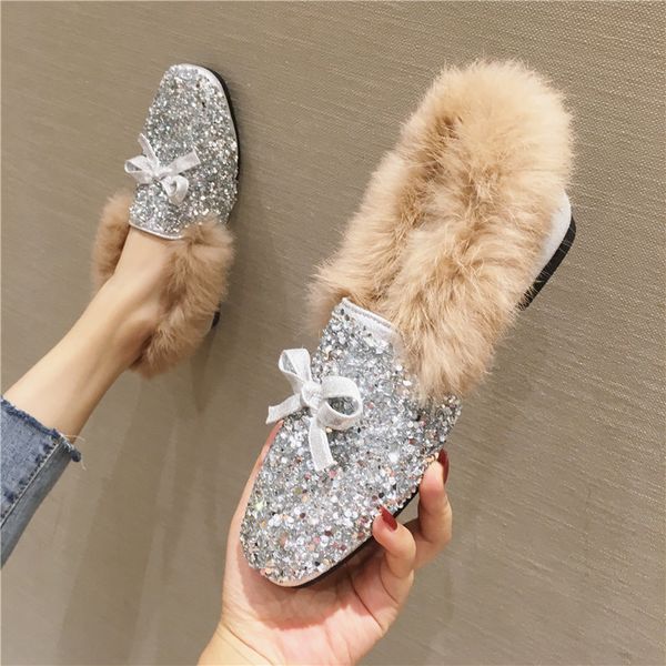 sandals 41 big size rabbit fur winter flat shoes woman silver/pink glitter fluffy flats crystal bowtie moccasins female loafers 62, Black
sandals 41 big size rabbit fur winter flat shoes woman silver/pink glitter fluffy flats crystal bowtie moccasins female loafers 62, Black