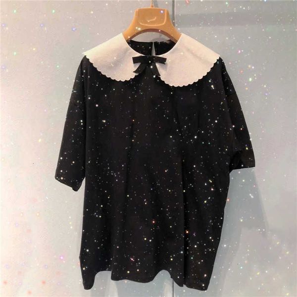 women's t-shirt doll collar cute summer pink black short sleeve casual kwaii women brand runway luxury vestido dam0, White
women's t-shirt doll collar cute summer pink black short sleeve casual kwaii women brand runway luxury vestido dam0, White