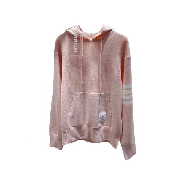 21 autumn and winter loose casual wool knitted pullover hooded tb sweater men's women's same four bar couple's top, Black
21 autumn and winter loose casual wool knitted pullover hooded tb sweater men's women's same four bar couple's top, Black
