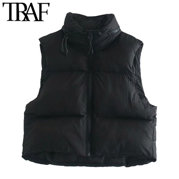 traf women fashion hooded hidden inside cropped padded waistcoat vintage sleeveless zip-up female outerwear chic 210909, Black;white
traf women fashion hooded hidden inside cropped padded waistcoat vintage sleeveless zip-up female outerwear chic 210909, Black;white