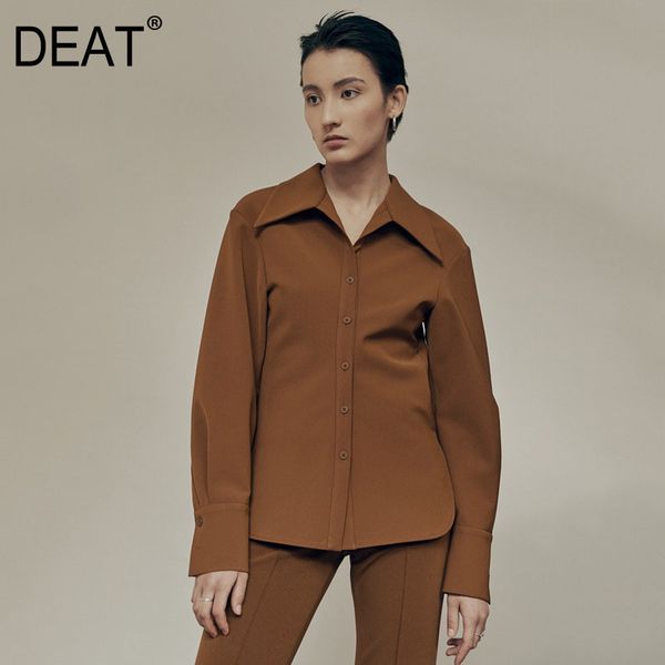 women dark green temperament blouse lapel long sleeve loose fit shirt fashion tide spring autumn 3d01667 210421, White
women dark green temperament blouse lapel long sleeve loose fit shirt fashion tide spring autumn 3d01667 210421, White