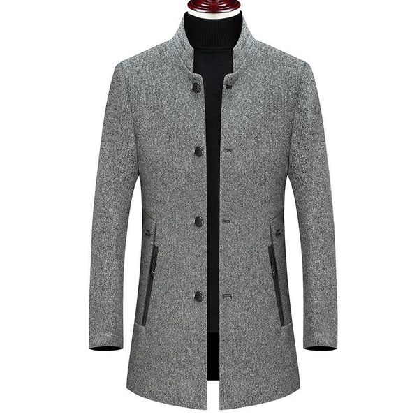 men's trench coats winter warm solid color long jacket fashion wool coat single breasted business casual overcoat drop, Tan;black
men's trench coats winter warm solid color long jacket fashion wool coat single breasted business casual overcoat drop, Tan;black