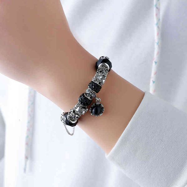 hand catenary diamond crystal pearl bracelet large hole bead pan feng diy personalized electroplating alloy, Golden;silver
hand catenary diamond crystal pearl bracelet large hole bead pan feng diy personalized electroplating alloy, Golden;silver