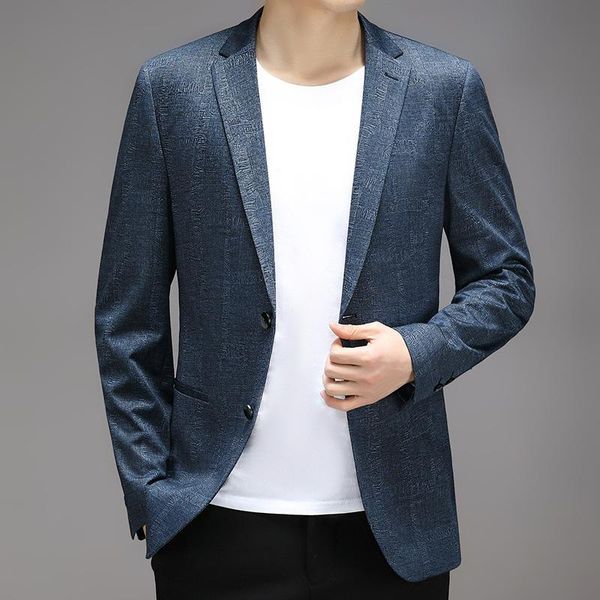 men's suits & blazers casual men 2021 business striped jacquard blazer fashion stretch slim dress suit male, White;black
men's suits & blazers casual men 2021 business striped jacquard blazer fashion stretch slim dress suit male, White;black