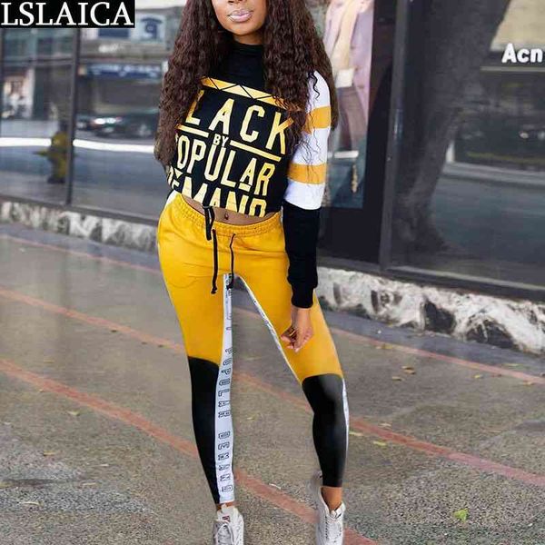 tracksuit women letter print crop 2 pc set for autumn pencil pants sportswear clothes conjuntos de mujer 210520, White
tracksuit women letter print crop 2 pc set for autumn pencil pants sportswear clothes conjuntos de mujer 210520, White