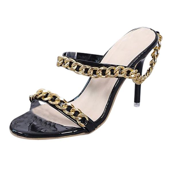 sandals womens ladies high heel round toe casual chain slip on shoes women 2021 summer slipper sandales femmes été, Black
sandals womens ladies high heel round toe casual chain slip on shoes women 2021 summer slipper sandales femmes été, Black