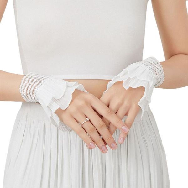 sports gloves retro wrinkled pleated flare sleeve false cuffs color matching sweater decorative detachable wrist clothing accessory, Black
sports gloves retro wrinkled pleated flare sleeve false cuffs color matching sweater decorative detachable wrist clothing accessory, Black