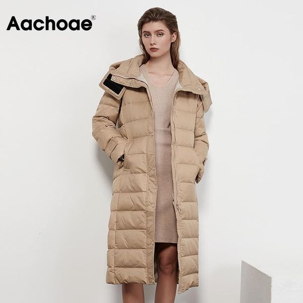 women's down & parkas aachoae solid winter white duck coat women with belt elegant hooded long coats lady sleeve casual ultra light ove, Black
women's down & parkas aachoae solid winter white duck coat women with belt elegant hooded long coats lady sleeve casual ultra light ove, Black