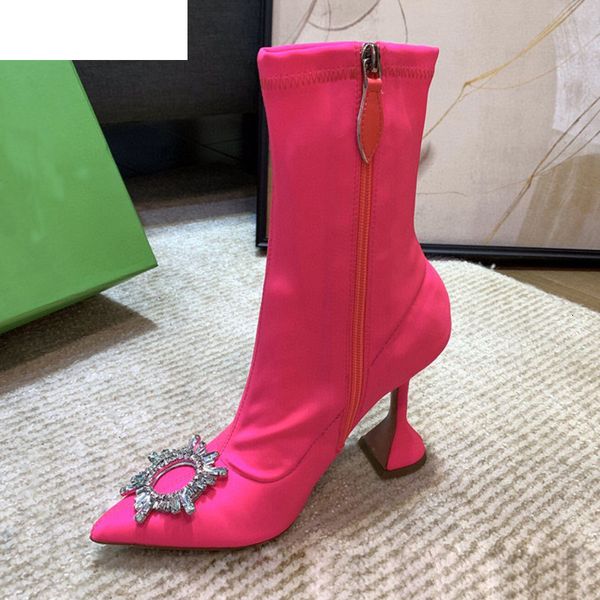boots pointed toe satin mid calf women sunflower crystal decor cup high heel shoes runway elastic slim short 2lof, Black
boots pointed toe satin mid calf women sunflower crystal decor cup high heel shoes runway elastic slim short 2lof, Black