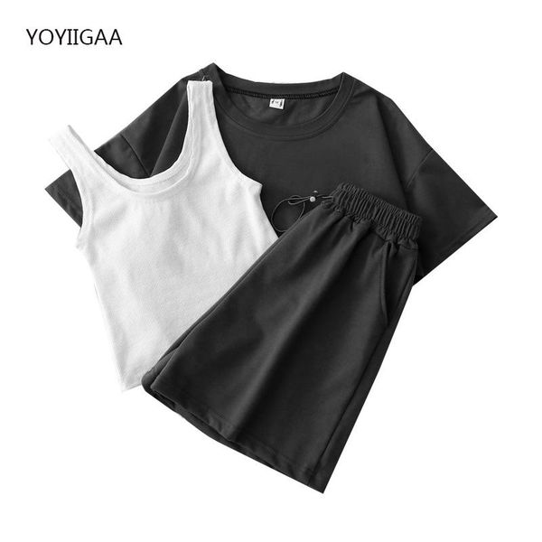 women's tracksuits women tracksuit 3 piece sets summer short sleeve + shorts suits harajuku casual female sports fashion woman outfits, Gray
women's tracksuits women tracksuit 3 piece sets summer short sleeve + shorts suits harajuku casual female sports fashion woman outfits, Gray
