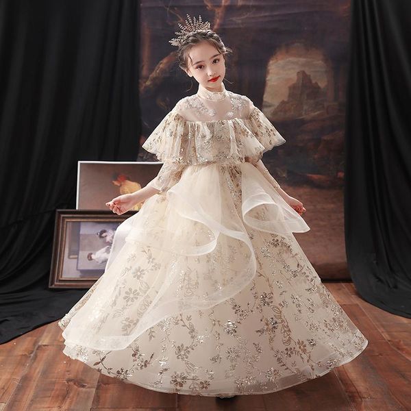 girl's dresses flower girl sequined embroidery three quarter high princess luxury beading floor-length tulle lace kids party gown h274, Red;yellow
girl's dresses flower girl sequined embroidery three quarter high princess luxury beading floor-length tulle lace kids party gown h274, Red;yellow