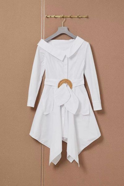 casual dresses 2021 autumn fashion runway mini dress women oblique shoulder charming belt long sleeves elegant veranos, Black;gray 
casual dresses 2021 autumn fashion runway mini dress women oblique shoulder charming belt long sleeves elegant veranos, Black;gray