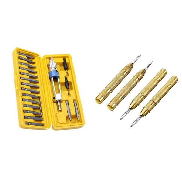 set hss spiral drill nozzle flat head & 4 pcs automatic center hole punch storage bags
set hss spiral drill nozzle flat head & 4 pcs automatic center hole punch storage bags