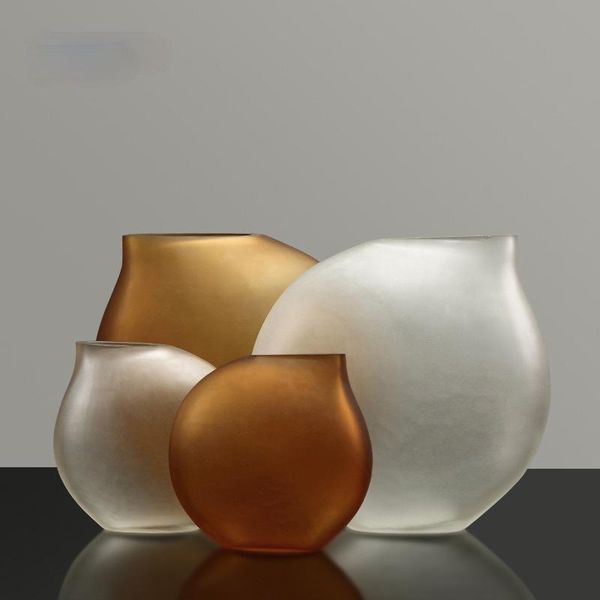 flat frosted glass vase ornaments hydroponic flower designer home soft decorations light luxury vases
flat frosted glass vase ornaments hydroponic flower designer home soft decorations light luxury vases